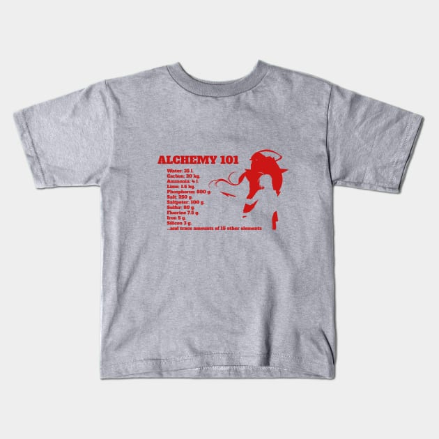 Alchemy 101 Kids T-Shirt by MyAnimeSamurai